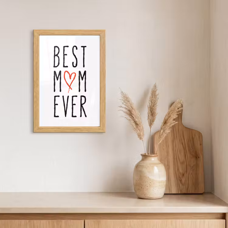 Poster met lijst - Best mom ever - Spreuken - Mama - Quotes — 3
