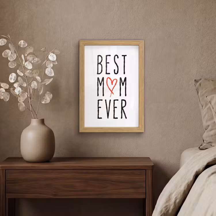 Poster met lijst - Best mom ever - Spreuken - Mama - Quotes — 4