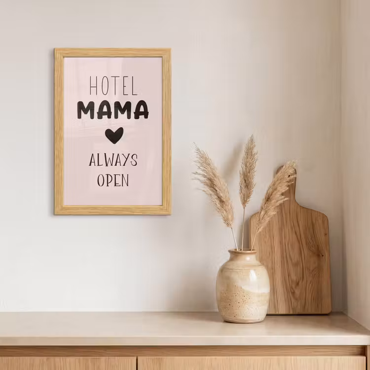 Poster met lijst - Quotes - Spreuken - Hotel mama always open - Mama — 3