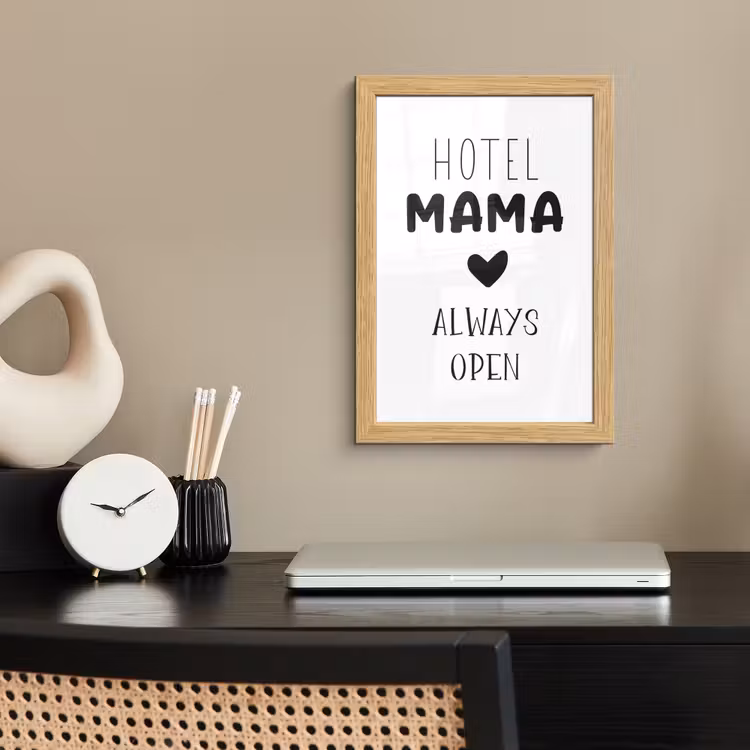 Poster met lijst - Spreuken - Hotel mama always open - Quotes - Mama — 2