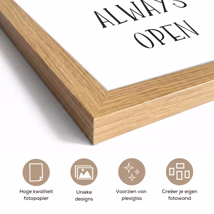 Poster met lijst - Spreuken - Hotel mama always open - Quotes - Mama — 6