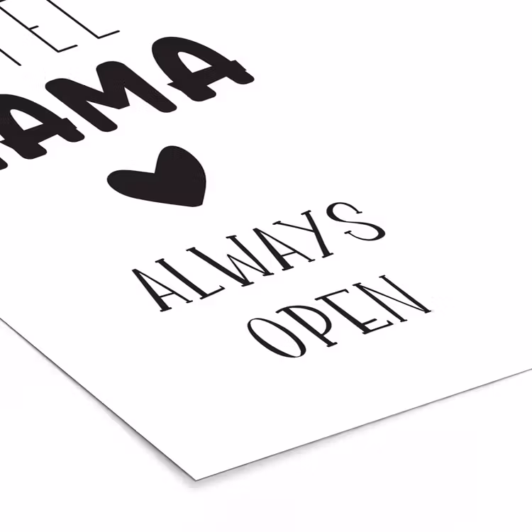 Poster met lijst - Spreuken - Hotel mama always open - Quotes - Mama — 7