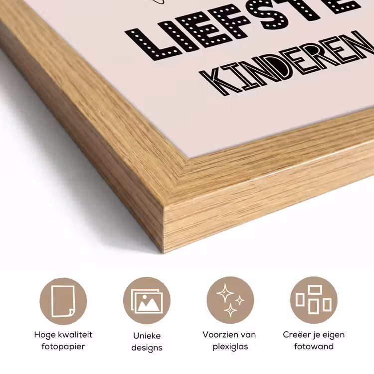 Poster met lijst - Spreuken - Quotes De Beste Moeders Hebben De Liefste Kinderen - Moederdag - Mama cadeau — 6