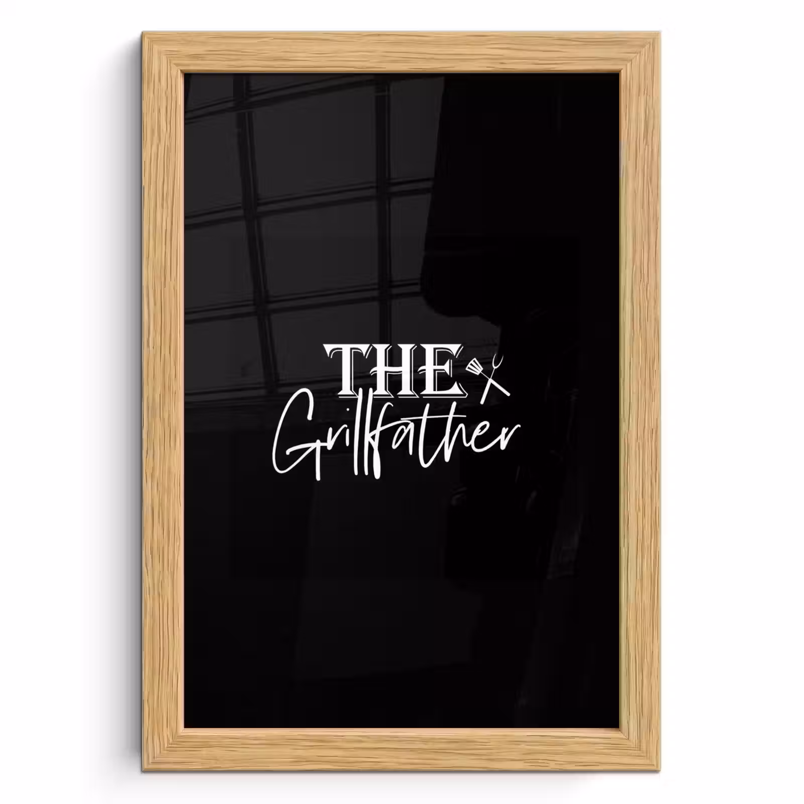 Poster met lijst - Barbecue - BBQ - Grill - Koken - The Grillfather - Tekst - Spreuken — 1