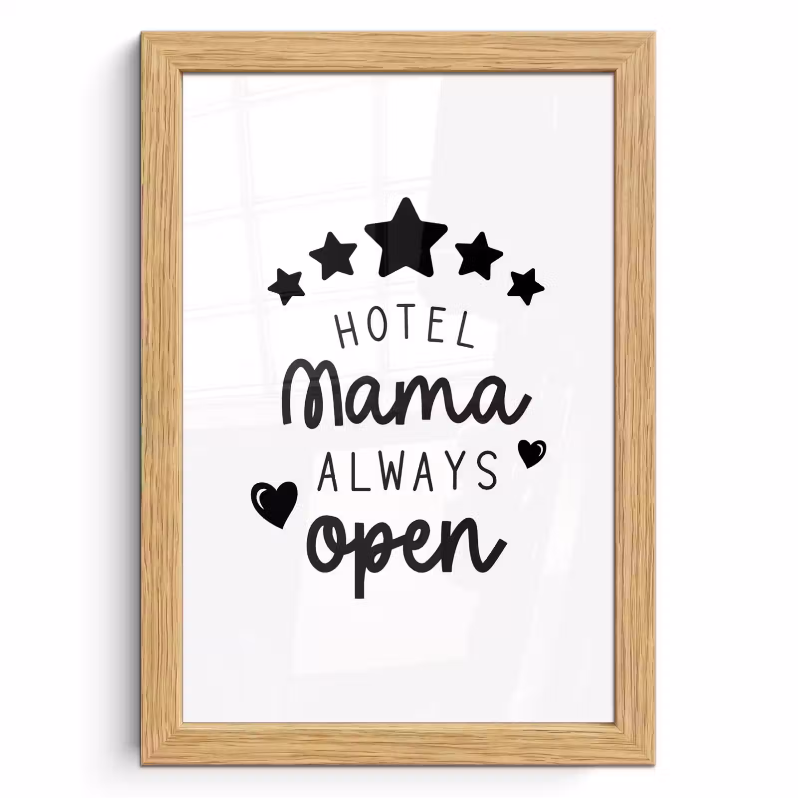 Poster met lijst - Spreuken - Hotel mama always open - Mama - Quotes — 1