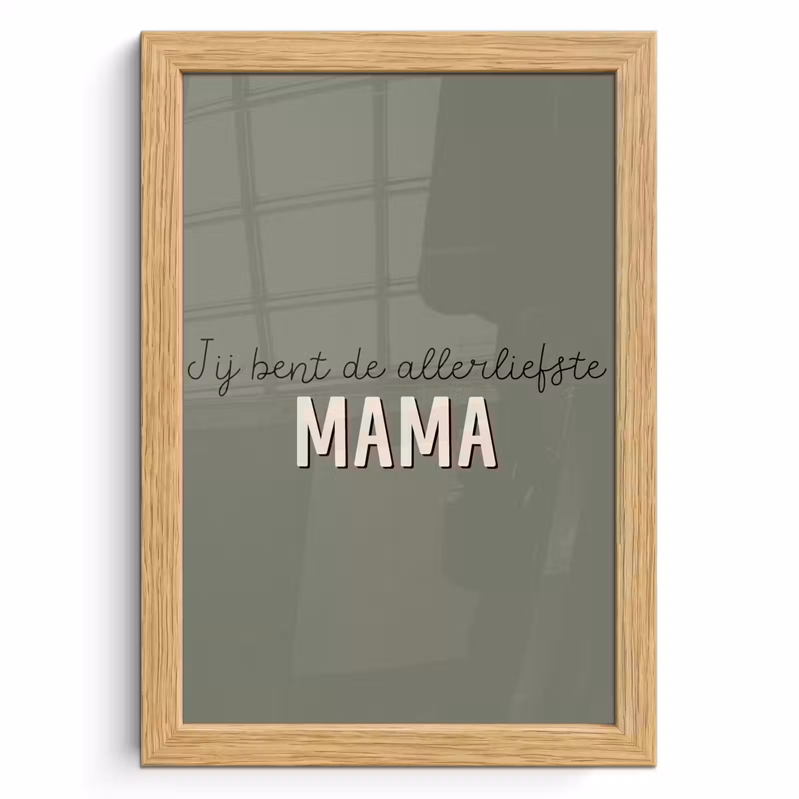 Poster met lijst - Spreuken - Quotes Jij bent de allerliefste Mama - Moederdag - Moeder cadeautje — 1