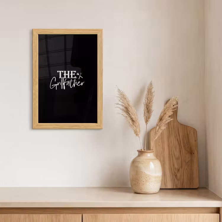 Poster met lijst - Barbecue - BBQ - Grill - Koken - The Grillfather - Tekst - Spreuken — 3