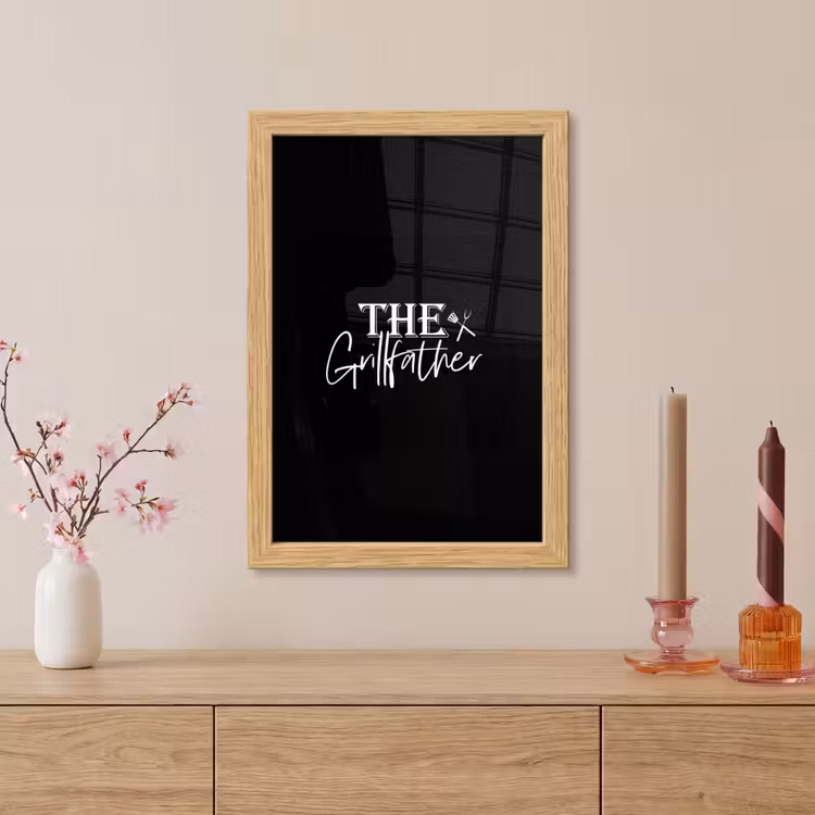 Poster met lijst - Barbecue - BBQ - Grill - Koken - The Grillfather - Tekst - Spreuken — 5