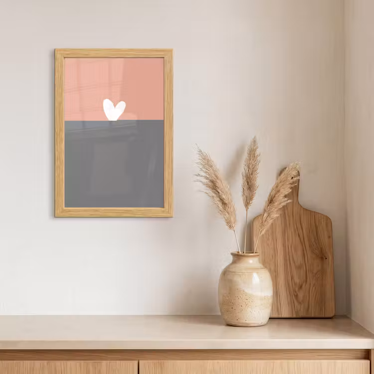 Poster met lijst - Presentje voor Moederdag super mama lichtroze/wit — 3