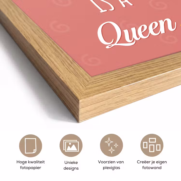Poster met lijst - Spreuken - Every mom is a queen - Quotes - Mama — 6