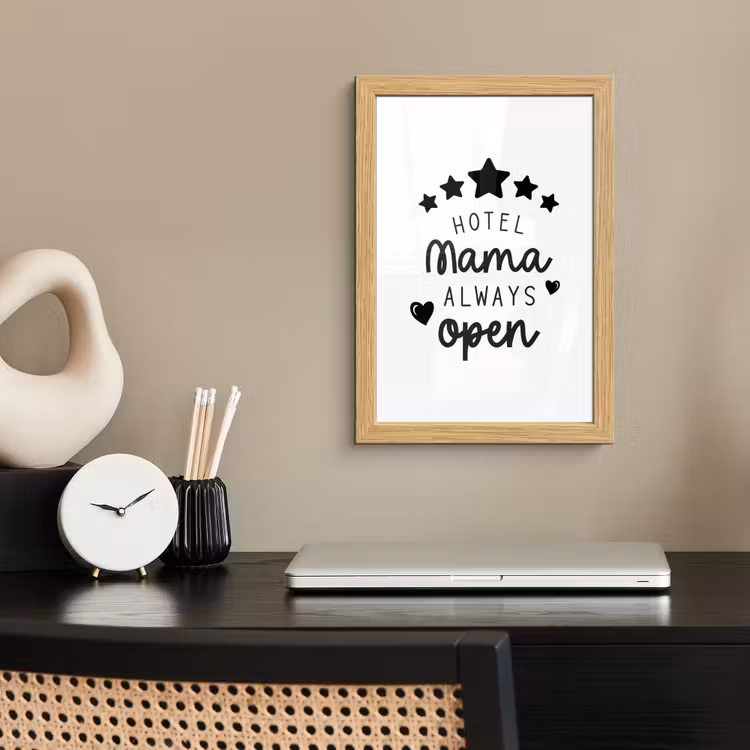 Poster met lijst - Spreuken - Hotel mama always open - Mama - Quotes — 2