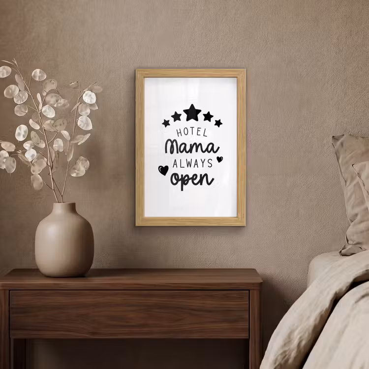 Poster met lijst - Spreuken - Hotel mama always open - Mama - Quotes — 4