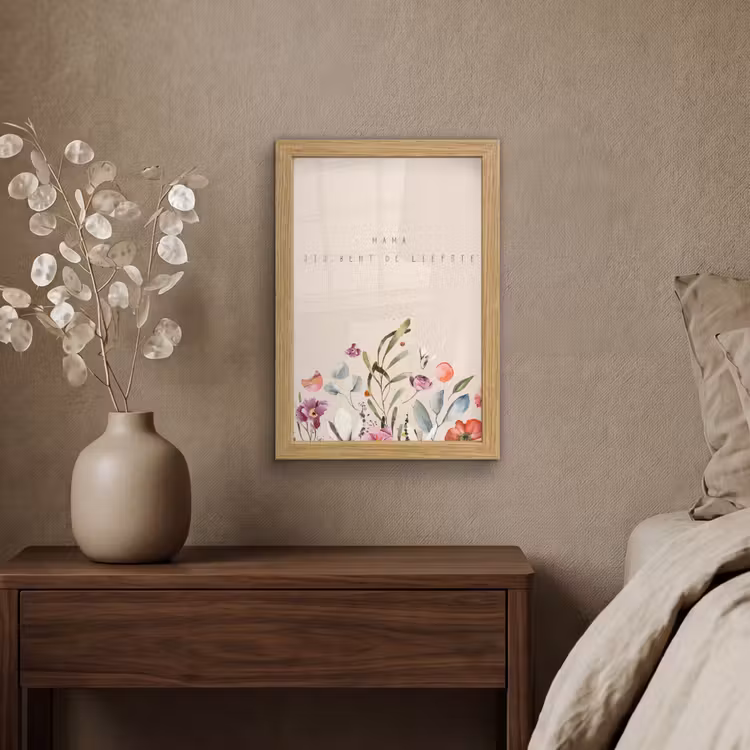 Poster met lijst - Spreuken - Mama jij bent de liefste - Quotes - Moeder — 4