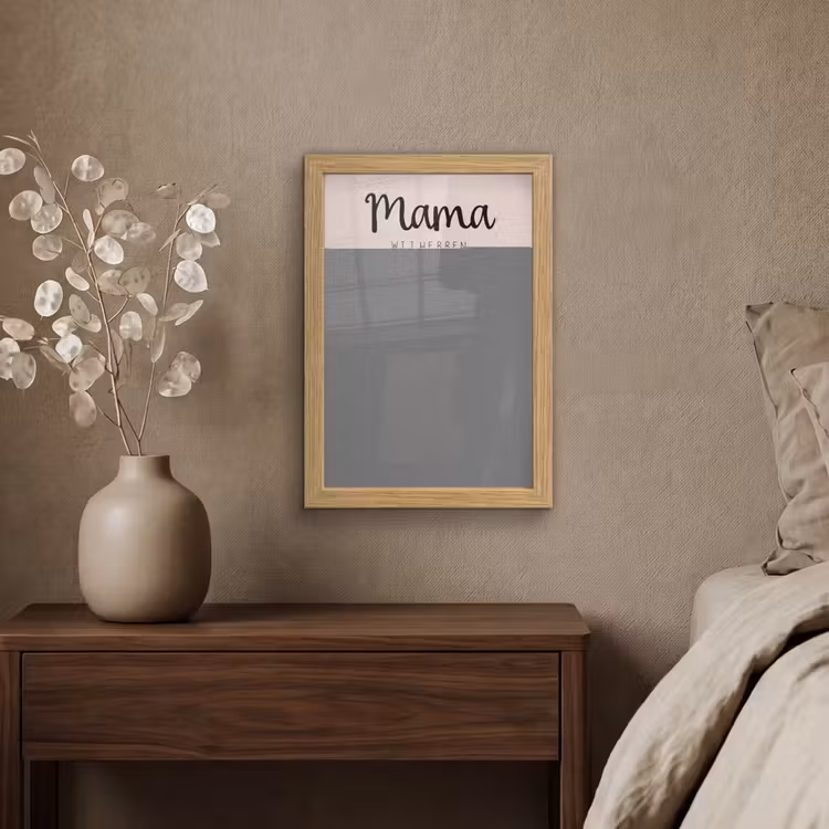 Poster met lijst - Spreuken - Quotes Mama Je Hebt Ons Al - Moederdag cadeau voor mama - Roze — 4