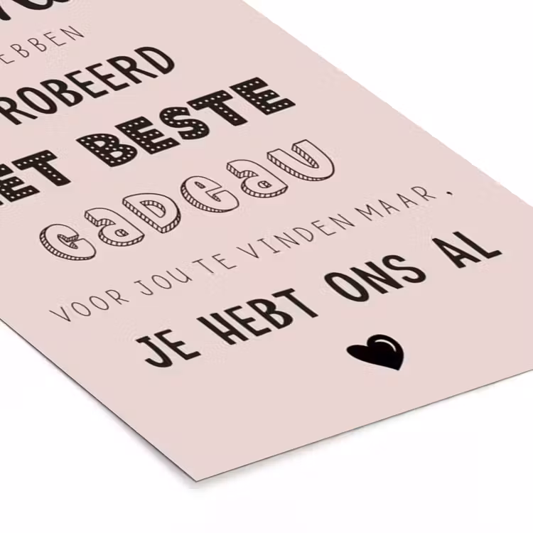 Poster met lijst - Spreuken - Quotes Mama Je Hebt Ons Al - Moederdag cadeau voor mama - Roze — 7