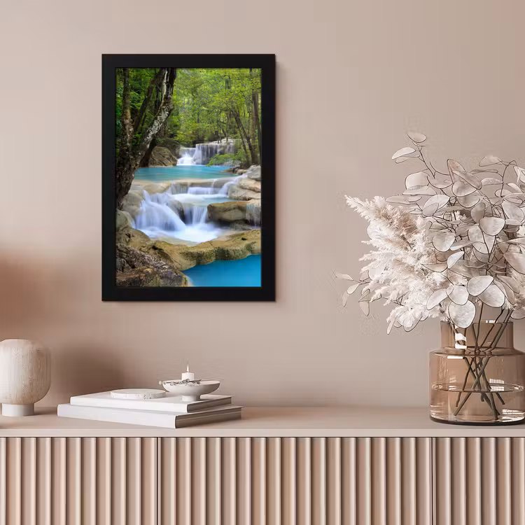 Poster met lijst - Waterval - Natuur - Rivier - Bos - Water — 5