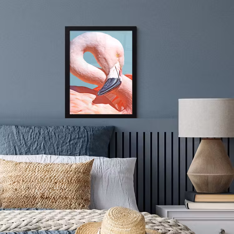 Poster met lijst - Close-up flamingo — 3