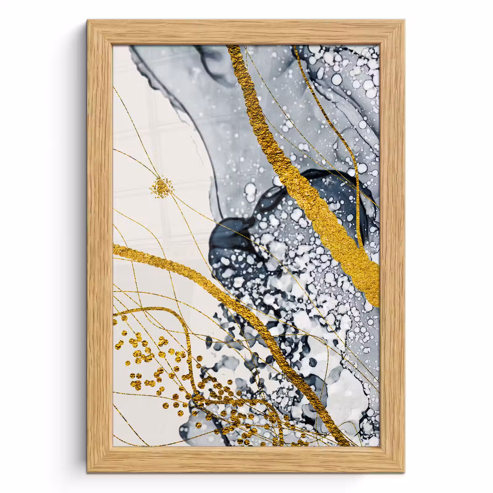 Poster met lijst - Abstract - Goud - Natuur - Kunst — 1