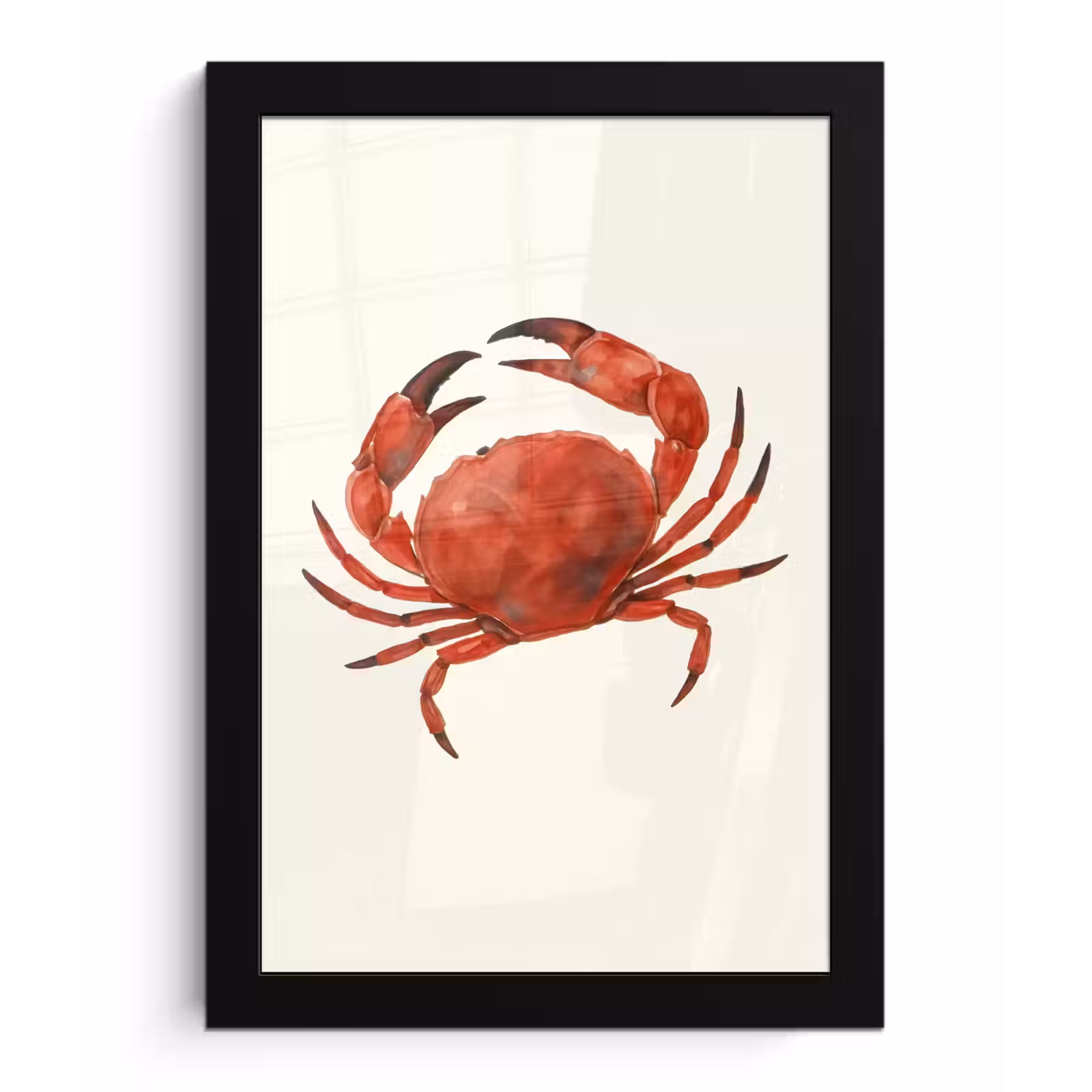 Poster met lijst - Krab - Felrood - Poten — 1
