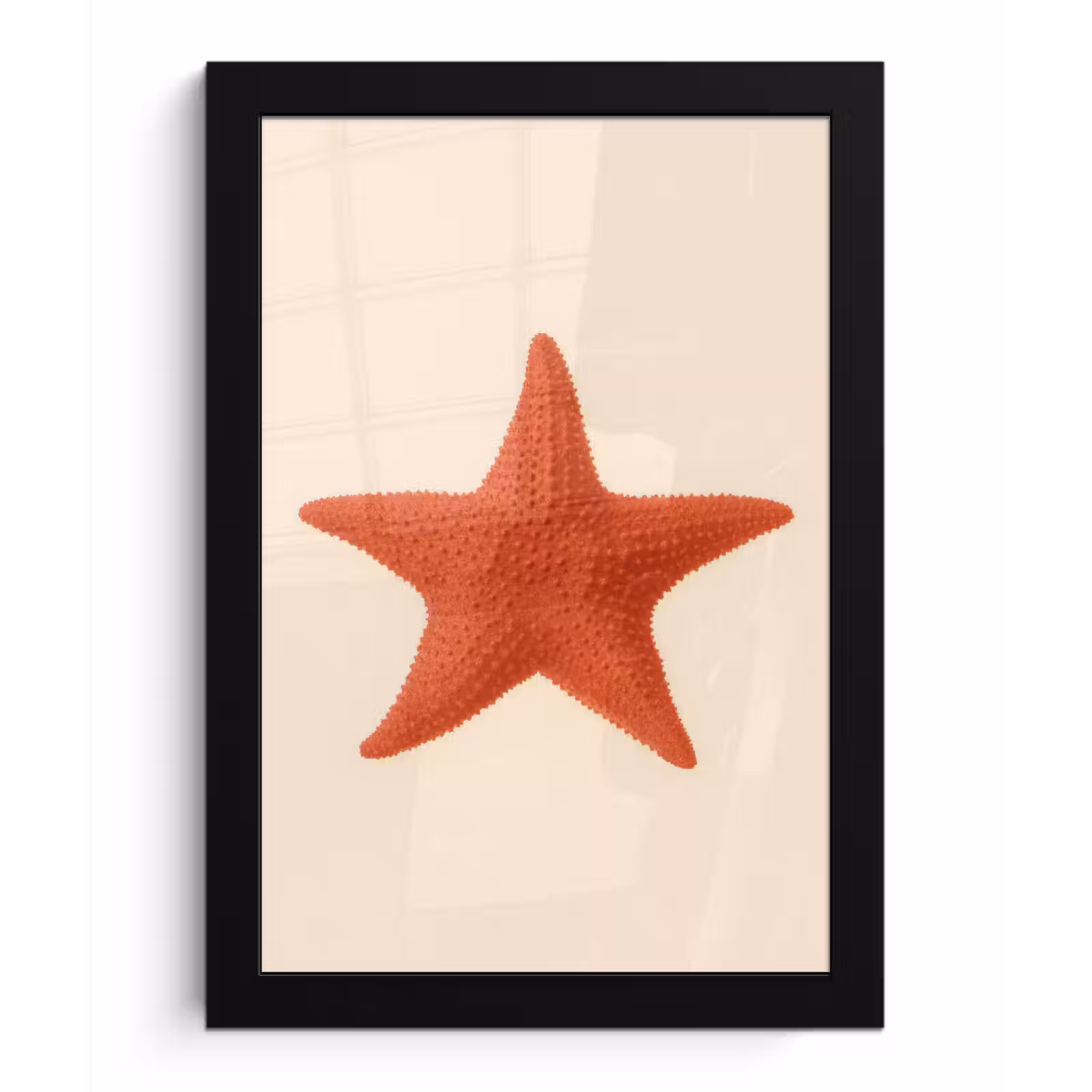 Poster met lijst - Zeester - Bobbels - Rood — 1