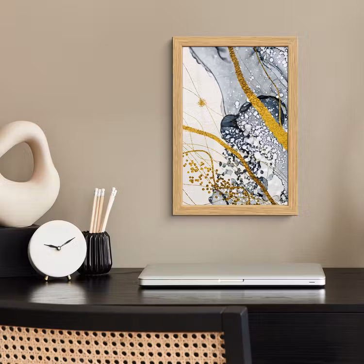 Poster met lijst - Abstract - Goud - Natuur - Kunst — 2