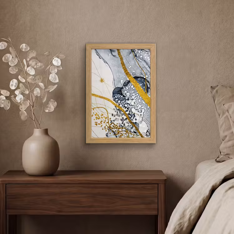 Poster met lijst - Abstract - Goud - Natuur - Kunst — 4