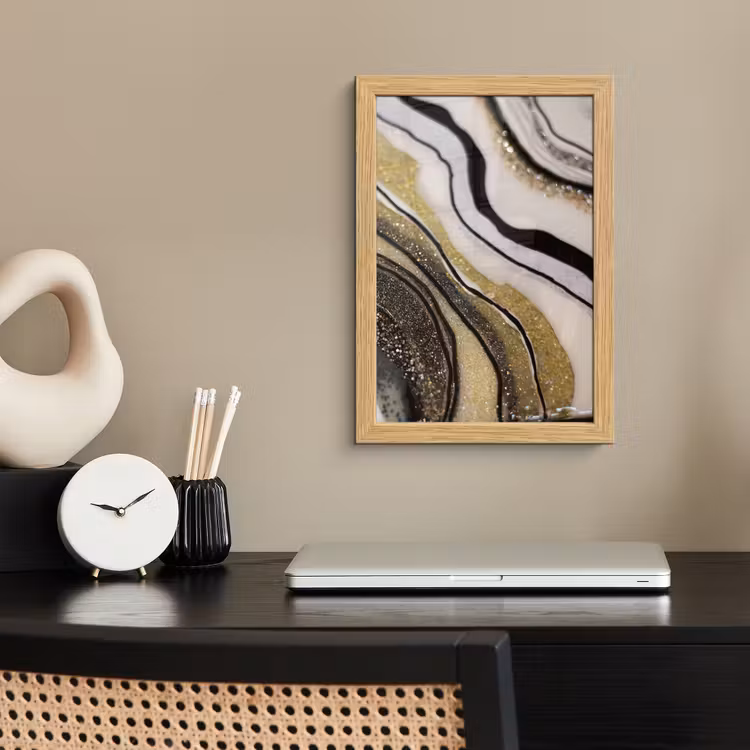 Poster met lijst - Edelsteen - Abstract - Marmer - Natuur — 2