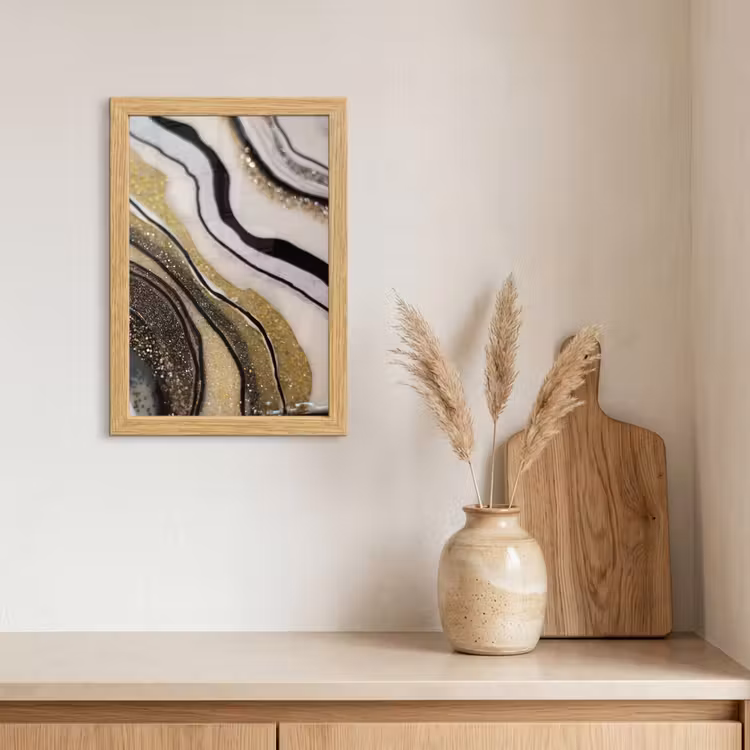 Poster met lijst - Edelsteen - Abstract - Marmer - Natuur — 3