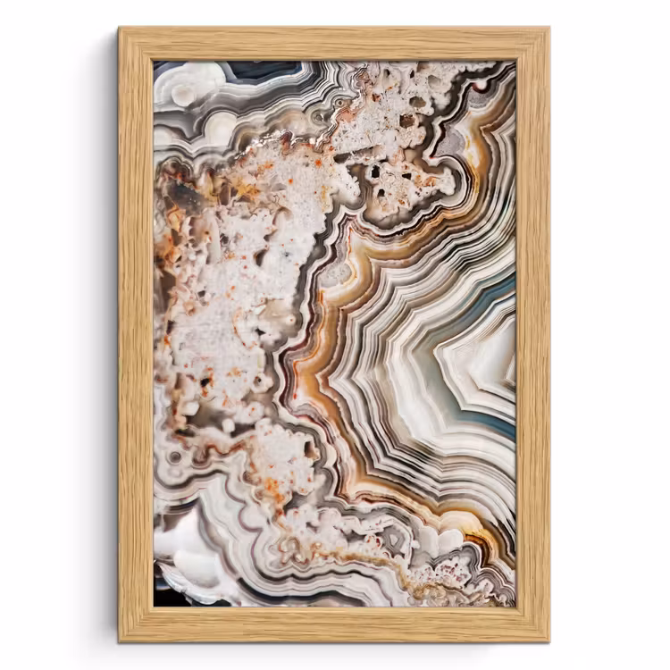 Poster met lijst - Edelsteen - Marmer - Natuur - Abstract — 1