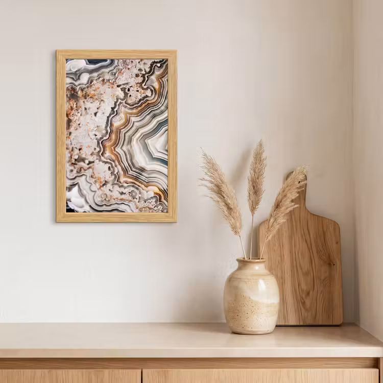 Poster met lijst - Edelsteen - Marmer - Natuur - Abstract — 3