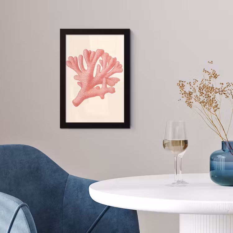 Poster met lijst - Koraal - Stipjes - Roze — 4