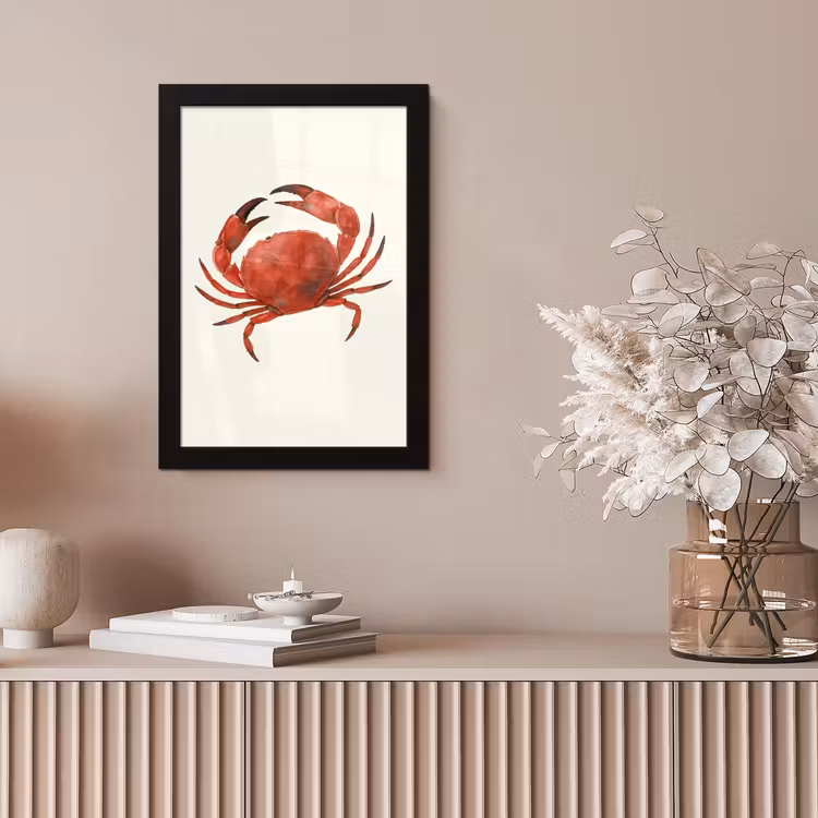 Poster met lijst - Krab - Felrood - Poten — 5
