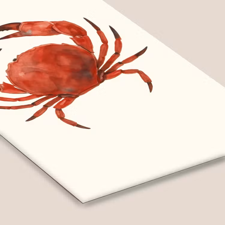 Poster met lijst - Krab - Felrood - Poten — 7