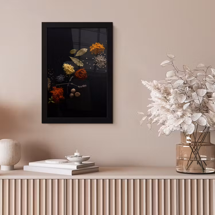 Poster met lijst - Kruiden - Zwart - Specerijen - Keuken - Koken — 5