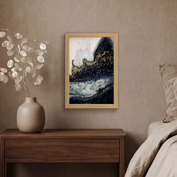 Poster met lijst - Marmer - Abstract - Goud - Luxe — 4
