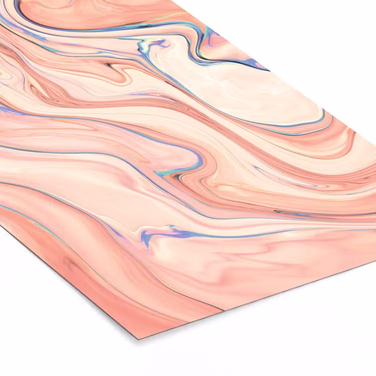 Poster met lijst - Marmer - Pastel - Roze - Blauw - Marmerlook - Abstract — 7