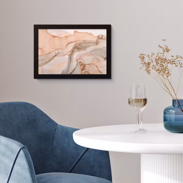 Poster met lijst - Marmer - Roze - Rosé — 4