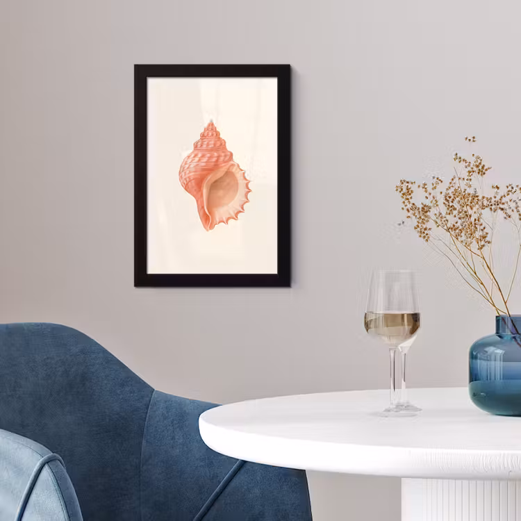 Poster met lijst - Schelp - Roze - Structuur — 4