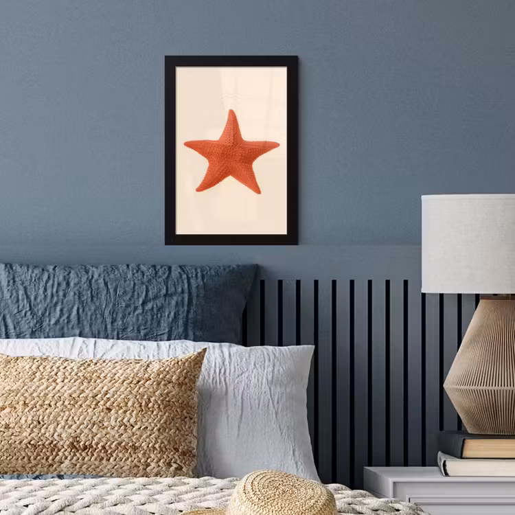 Poster met lijst - Zeester - Bobbels - Rood — 3