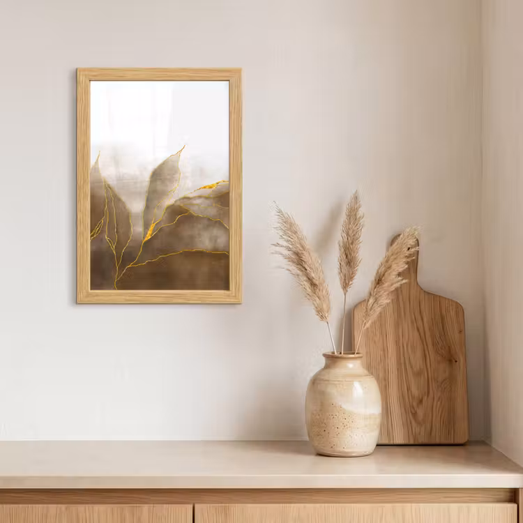 Poster met lijst - Marmer - Goud - Bruin - Textuur - Marmerlook — 3