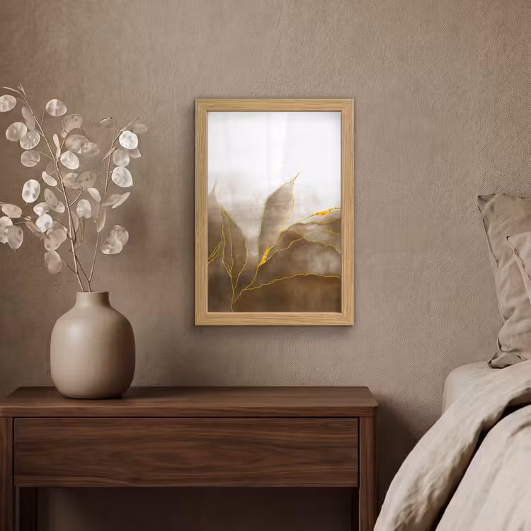Poster met lijst - Marmer - Goud - Bruin - Textuur - Marmerlook — 4