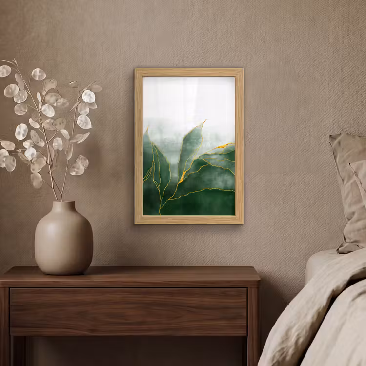 Poster met lijst - Marmer - Groen - Luxe - Goud - Marmerlook — 4
