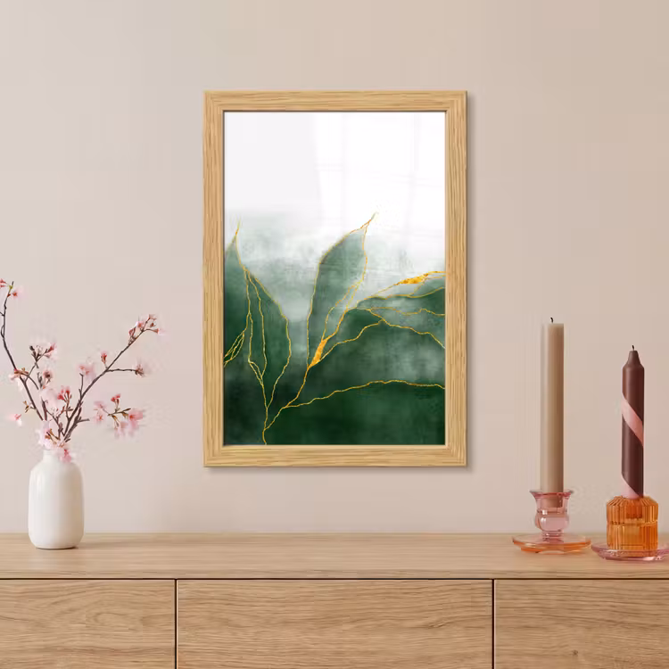 Poster met lijst - Marmer - Groen - Luxe - Goud - Marmerlook — 5