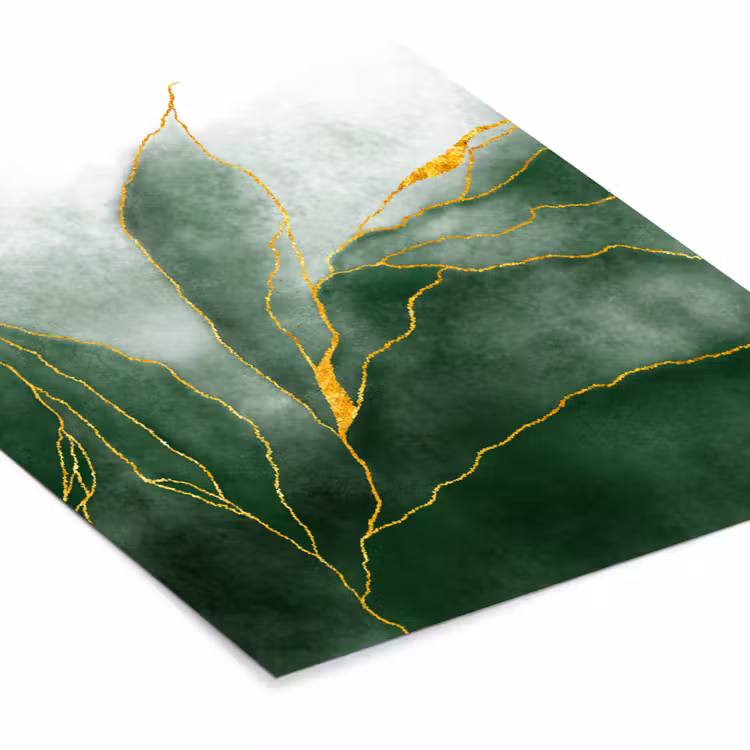Poster met lijst - Marmer - Groen - Luxe - Goud - Marmerlook — 7