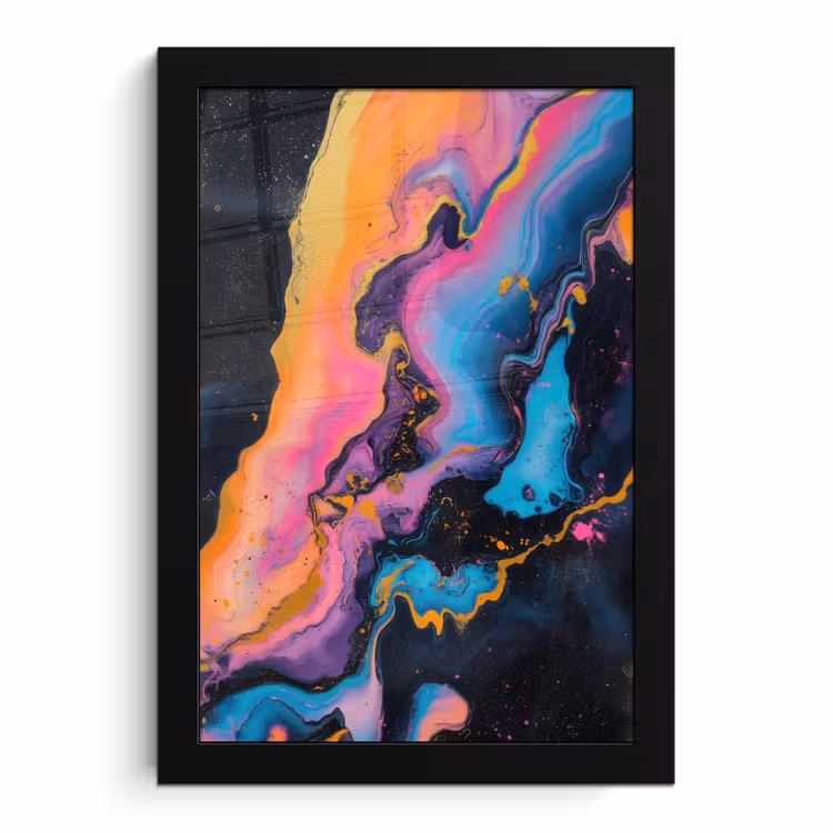 Poster met lijst - Modern - Marmer - Oranje