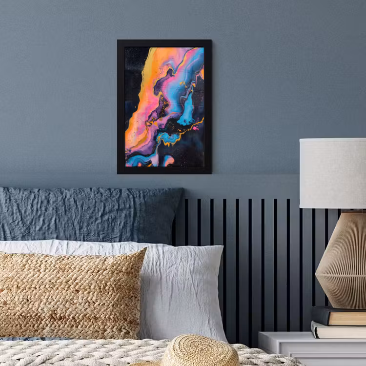 Poster met lijst - Abstracte Vloeibare Verf — 3