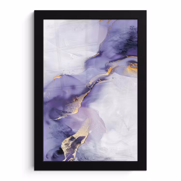 Poster met lijst - Paars - Modern - Marmer - Abstract
