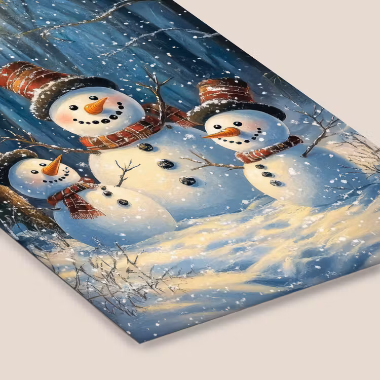 Poster met lijst - Sneeuwpop - Sneeuw - Winter - Bos — 7