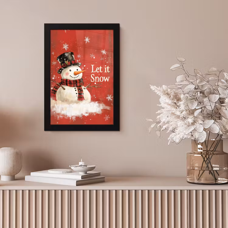 Poster met lijst - Sneeuwpret - Winter - Sneeuwpop — 5