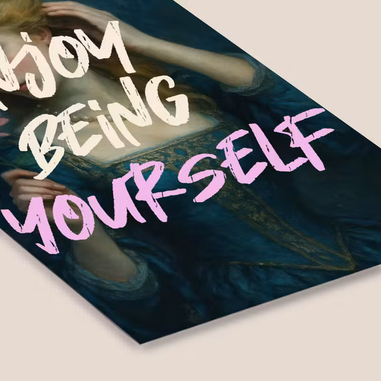 Poster met lijst - Enjoy Being Yourself Vrouw met Kroon — 7